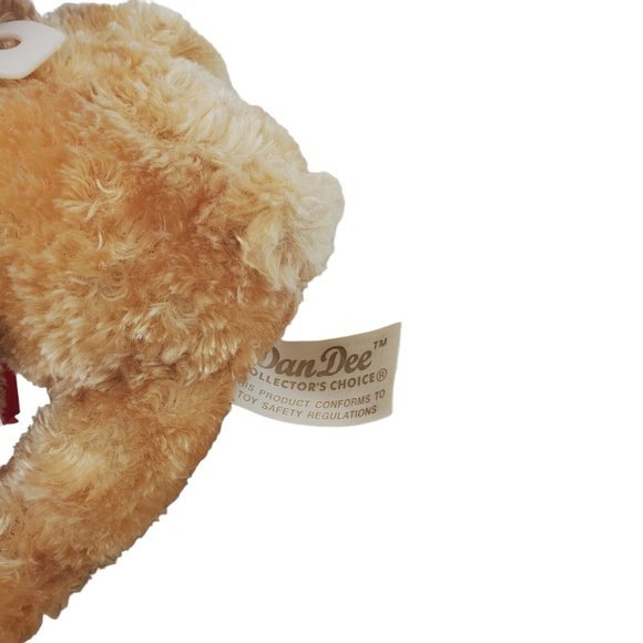 Dan Dee Collector Choice Fuzzy Teddy Bear Plush Red Hat Rose Stuffed Animal 10" - Picture 4 of 7